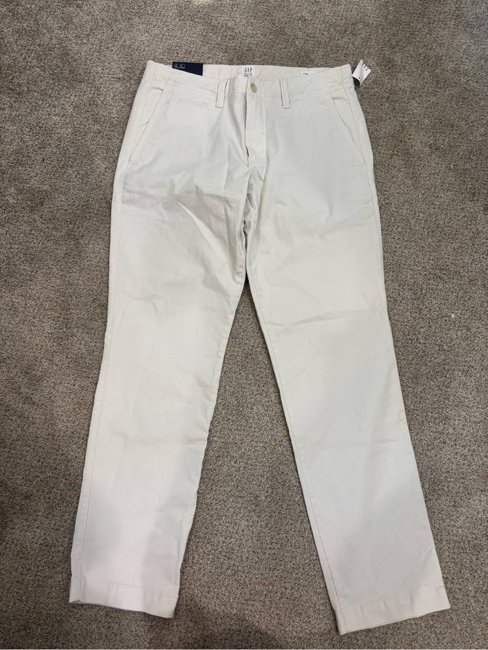 NEW! GAP FLEX Pants Mens 31x30 Khaki Essential Khaki Slim Stretch Chino Casual‎